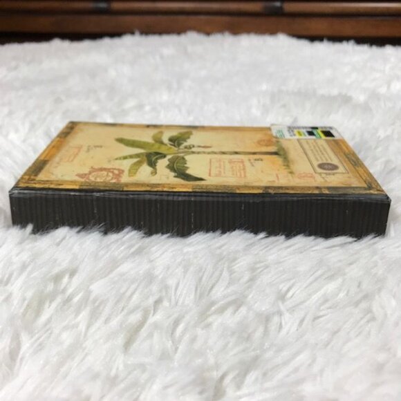 Palm Tree Travel Stamp Agenda Calendar Notes Trifold Magnetic Closure Planner - Picture 14 of 16